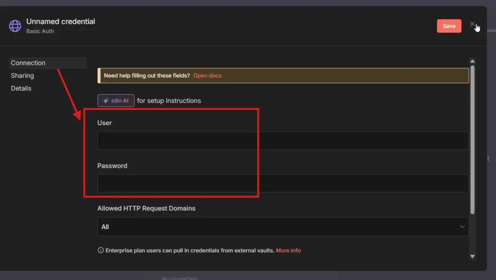 Basic Auth Credential Setup